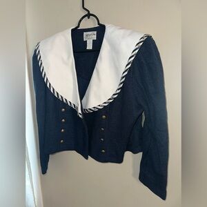 NWT Jeffrey & Dara Sailor Sweater Blazer Size 15/16